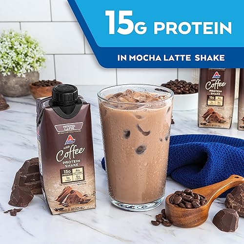 Miniatura 7 de Atkins Paquete de batidos de proteína de café helado con leche y chocolate con leche con leche con leche con leche (0.53 onzas de proteína, bajo