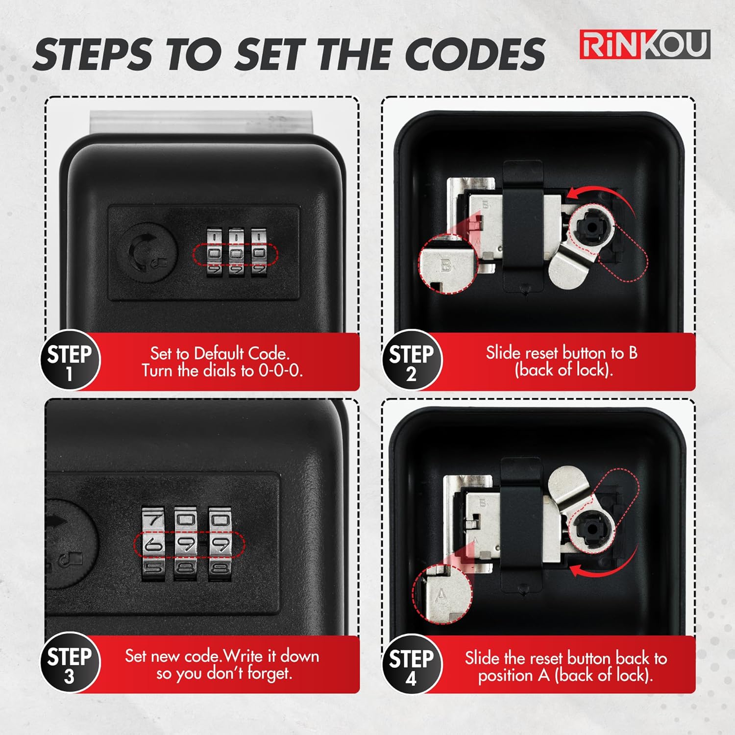 Car Key Lock Box – Heavy-Duty Car Lockbox for Keys with 3 Digit Combination Lockbox – Weatherproof Vehicle Key Lock Box for Turo, Rentals, Outdoor Use – Secure Key Safe for Car or Fence