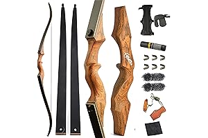 ZSHJGJR 60” Black Hunter Recurve Bow for Hunting