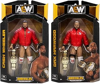 Ringside FTR (Package Deal - Set of 2) Dax Harwood & Cash Wheeler - AEW Unrivaled 7 Jazwares Toy Wrestling Action Figure