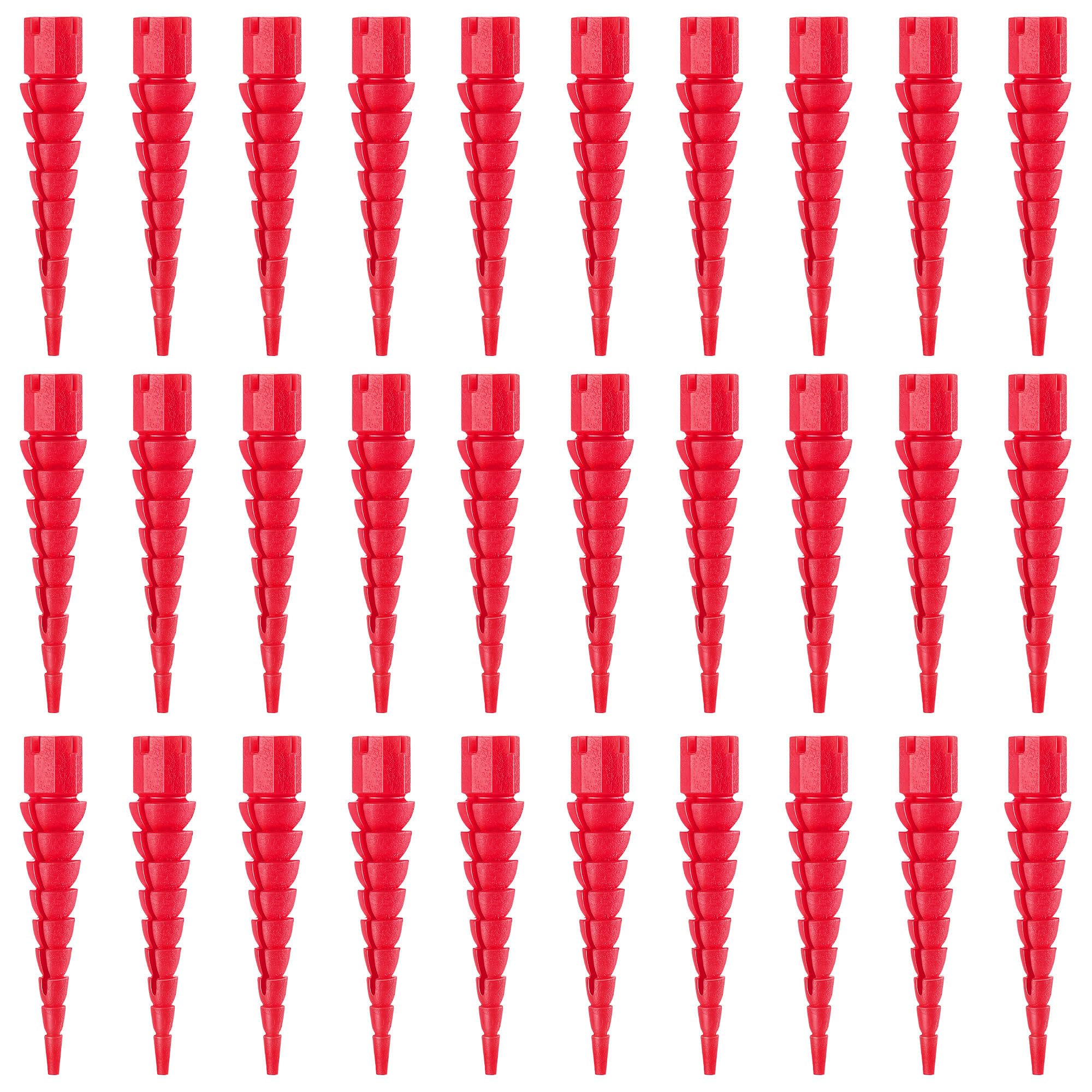 30 Pcs Wood Anchor, Stripped Screw Hole Repair Kit for Wood, Door Hinge Screw Hole Repair Fits Screws Sizes #2 to #16, Red