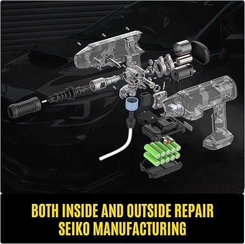 Miniatura 7 de con 2 piezas de batería recargable de 4.0 Ah, lavadora eléctrica inalámbrica, boquilla 6 en 1, lavadora a presión portátil para limpieza y riego de