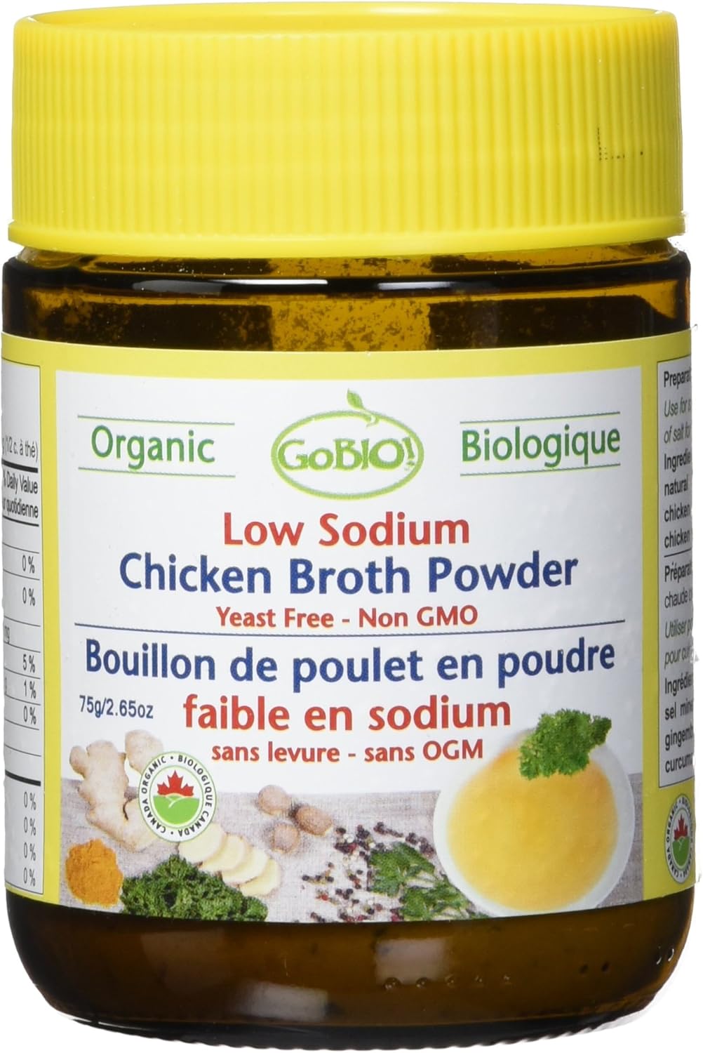 GoBIO! Organic Bouillon Cubes and BrothLow Sodium Chicken Broth Powder