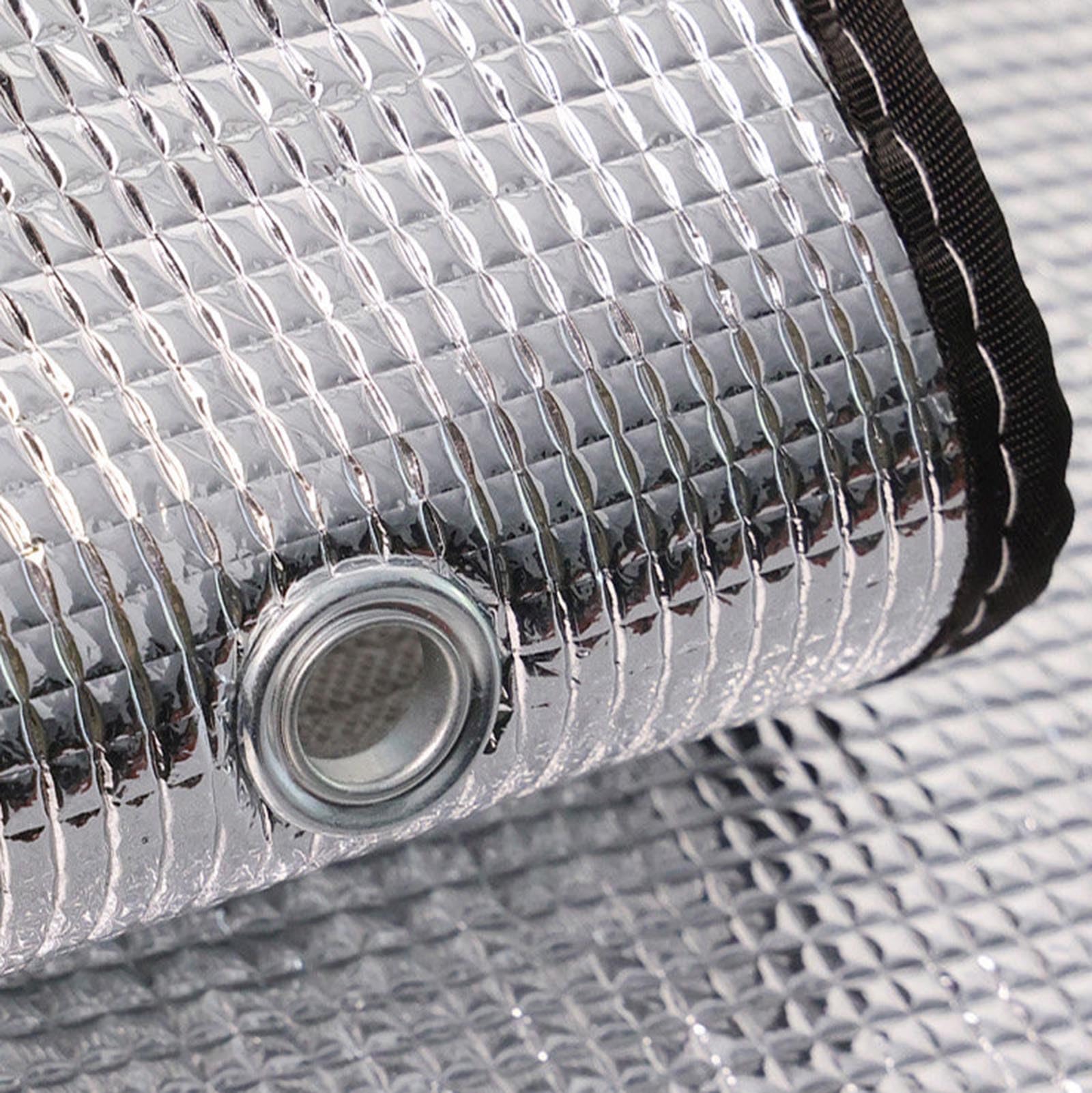 Fensterfolie Sonnenschutzfolie Sichtschutz Wärmeisolierung 99% Verdunkelung Doppelte Aluminium Isolierfolie 9mm mit Saugnäpfen Verdunkelungsfolie Thermische Dachfenster(Gray,90x140 cm)