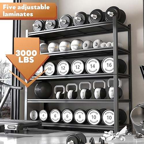 Miniatura 3 de Estantería de garaje de 48.2 pulgadas de ancho, estantes de almacenamiento de 3000 libras, estantes de almacenamiento de garaje resistentes,