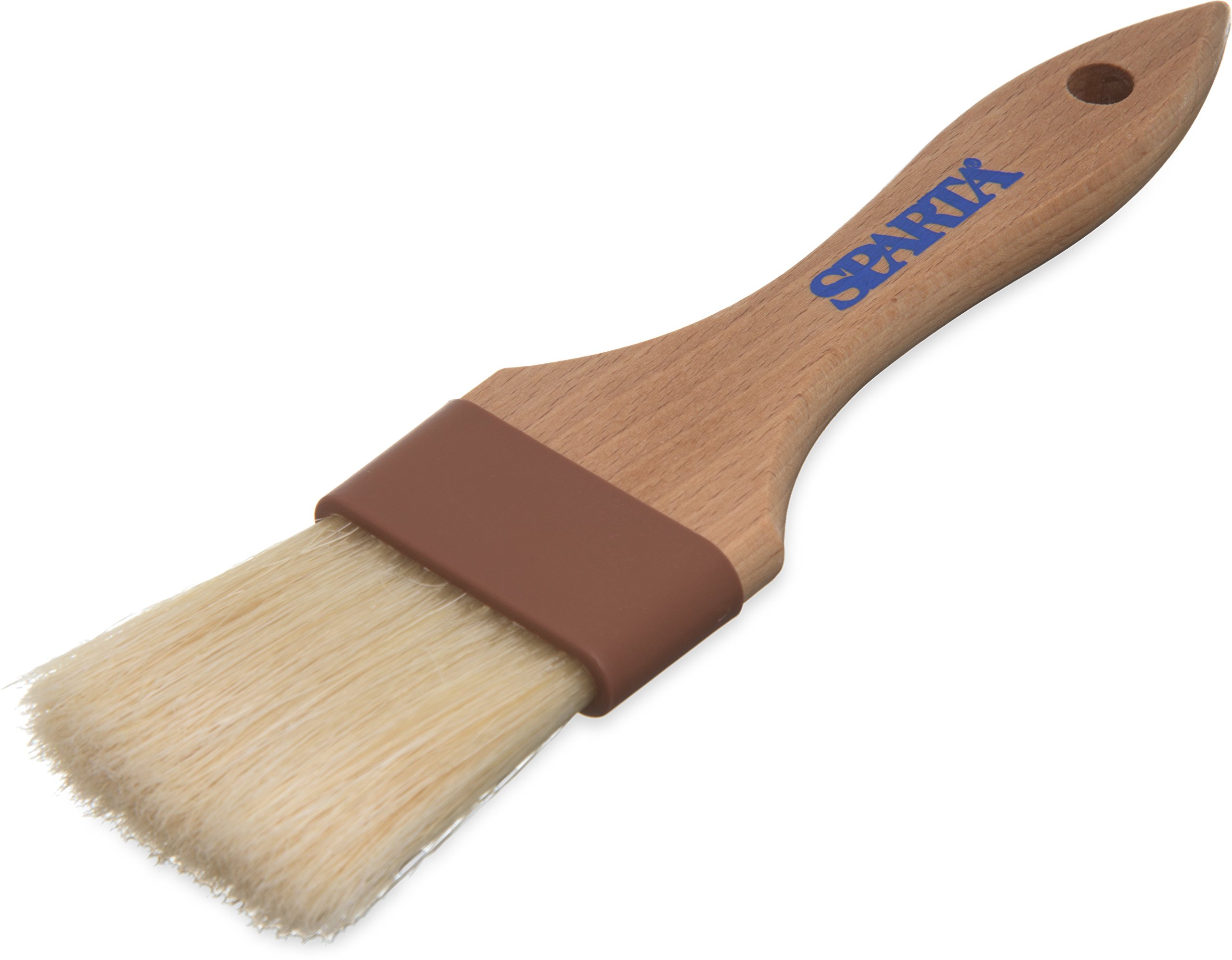 SPARTA 4037400 Boarhair Wide Brush, Flat Brush with Handle Hole, 8.25"L x 2"W, Wood Handle