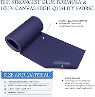 Vista 188 de KING MOUNTAIN - Parche de lona para colocar con la plancha, 3 x 60 pulgadas, parche de reparación de tela 100% de algodón, impermeable; para sofás