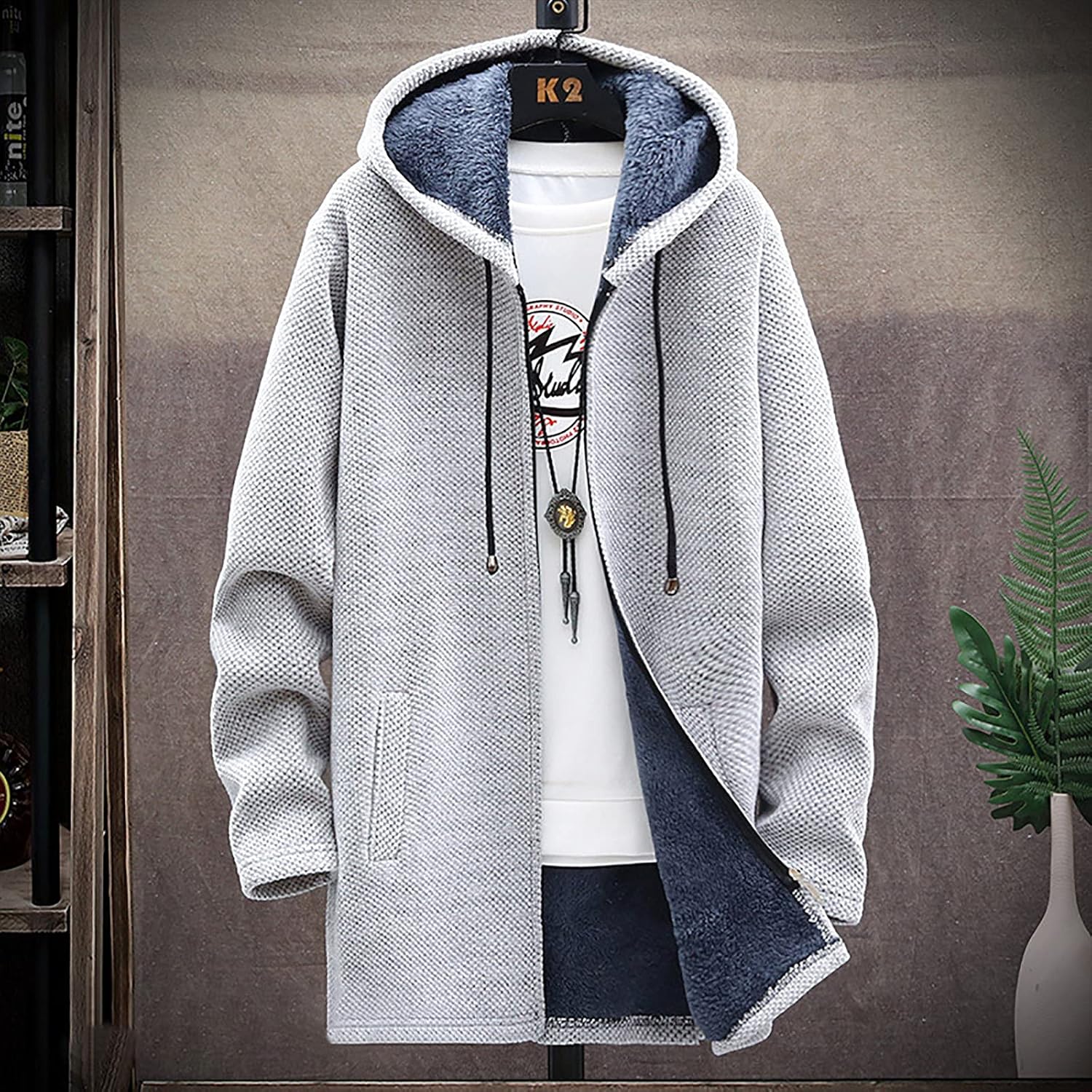 Massimo Dutti Hombre Abrigo Largo Para Hombre De Invierno Forro - Main Image