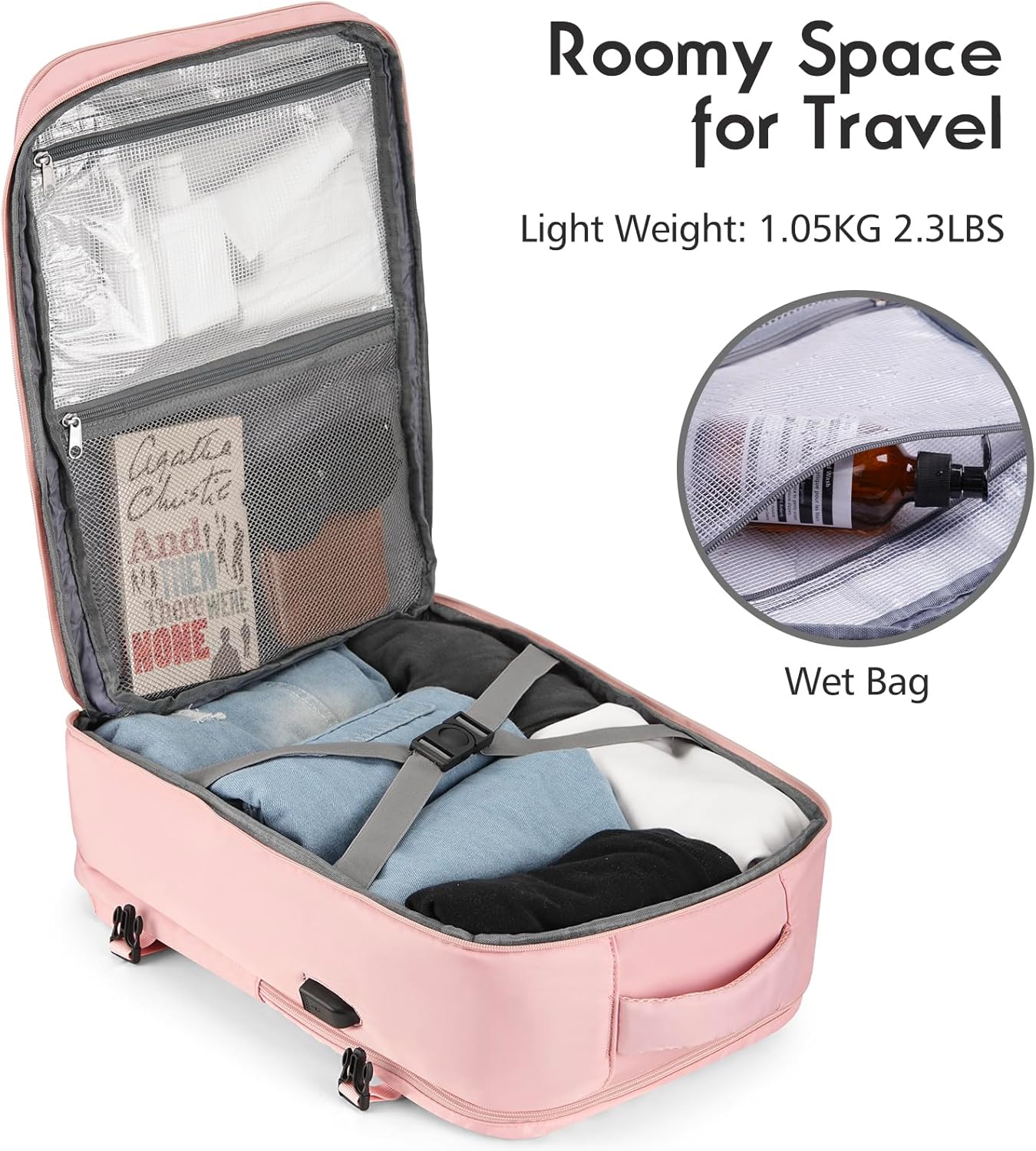 MOMUVO Carry On Backpack for Women,Flight Approved Extra Large Travel Laptop Backpack Water Resistant Luggage Travel Bag for Weekender Business