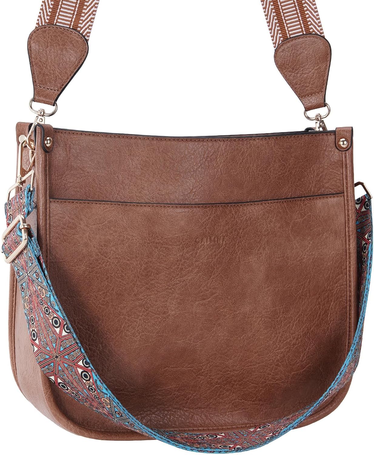 Crossbody Bag Women Vegan Leather Hobo Handbag Trendy Crossbody Shoulder Bag Purses For Women with 2 Adjustable Strap