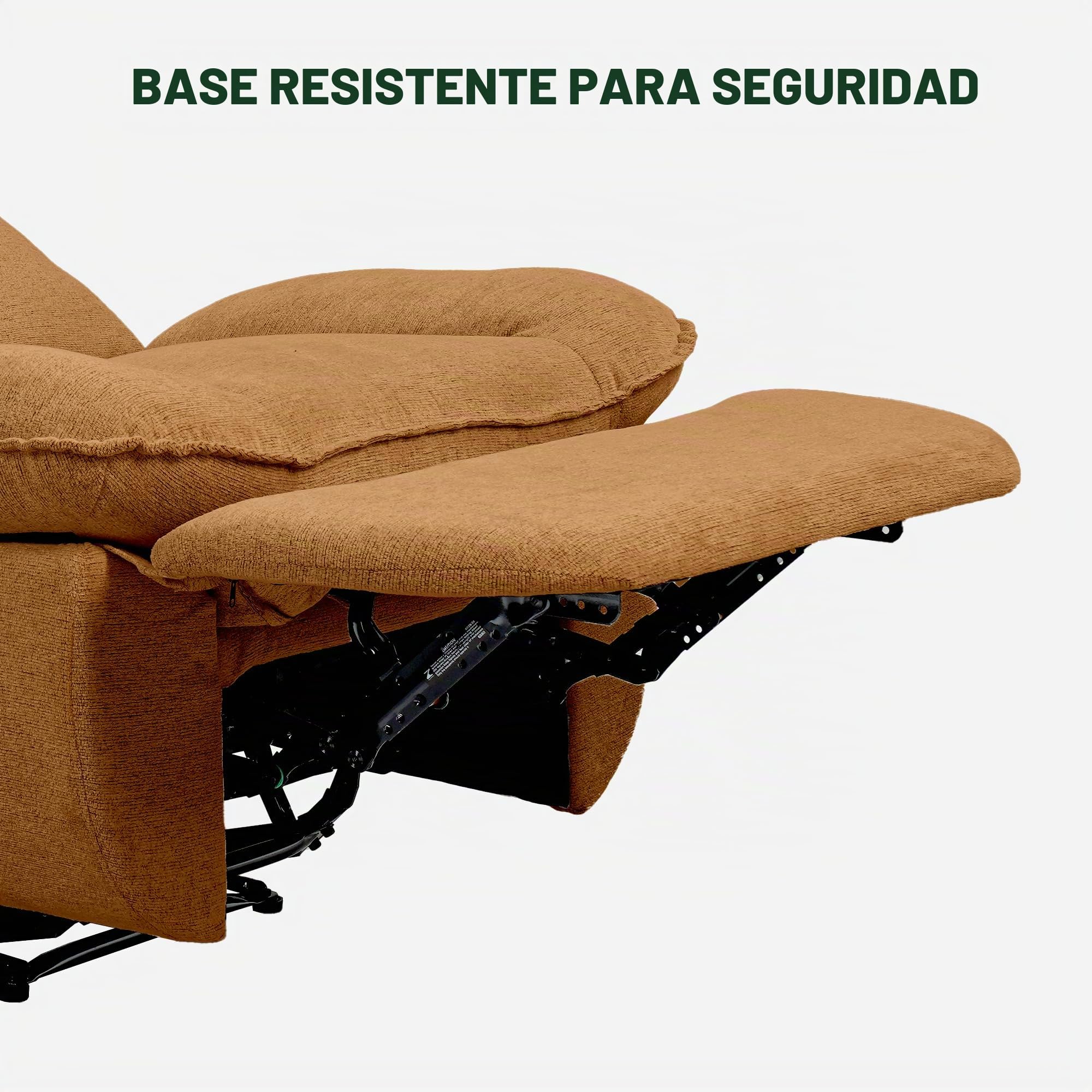 Softa Sillón Reclinable, Pushback, Silla Reclinable con Espacio de Almacenamiento Oculto, Sofá Cama con Respaldo Ajustable, Asiento y Respaldo Acolchados, para Salón, Marrón