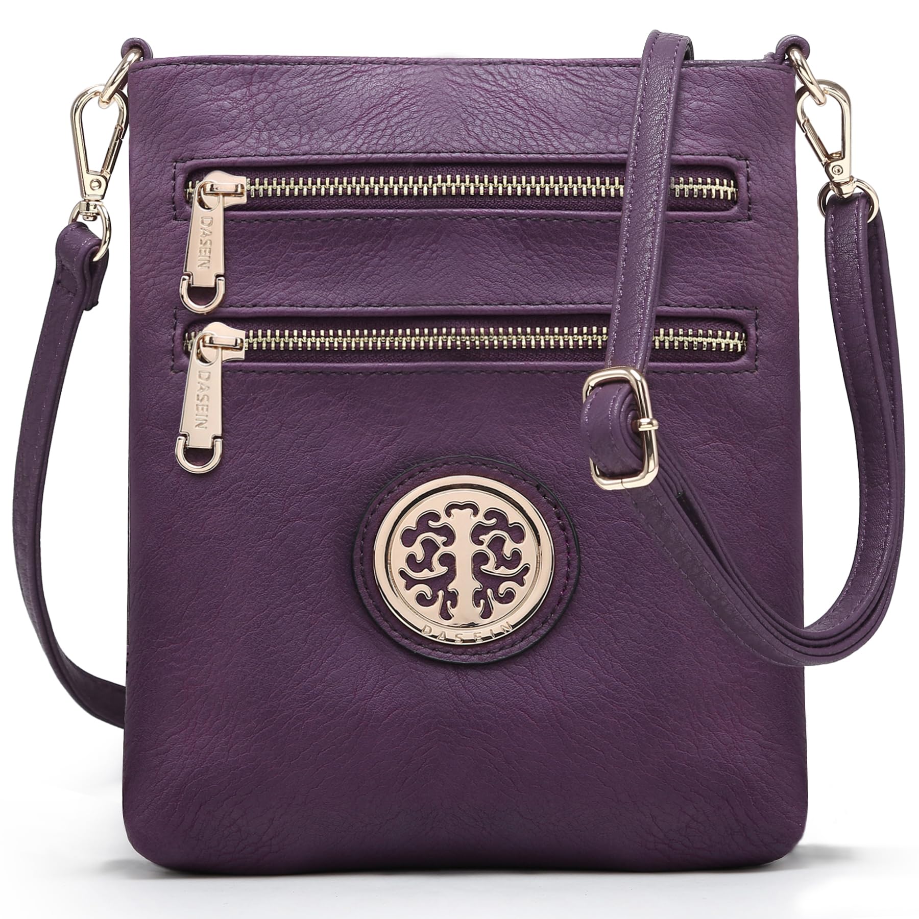 DaseinWomen Small Crossbody Bag Lightweight Shoulder Purses Multi Zipper Pockets Phone Purse Handbag