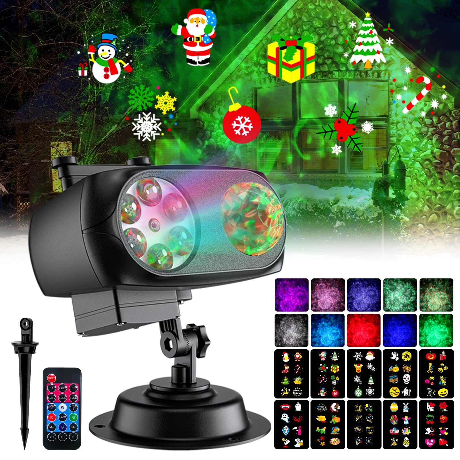 Amazon.com: Christmas LED Projector Lights, Christmas Decorations ...
