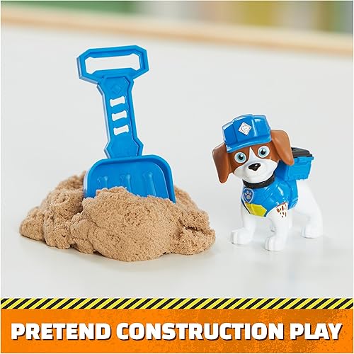 Miniatura 5 de Rubble & Crew, Figuras de acción de Charger y Wheeler, con arena Kinetic Build-It y 2 herramientas de construcción, juguetes de PAW Patrol para