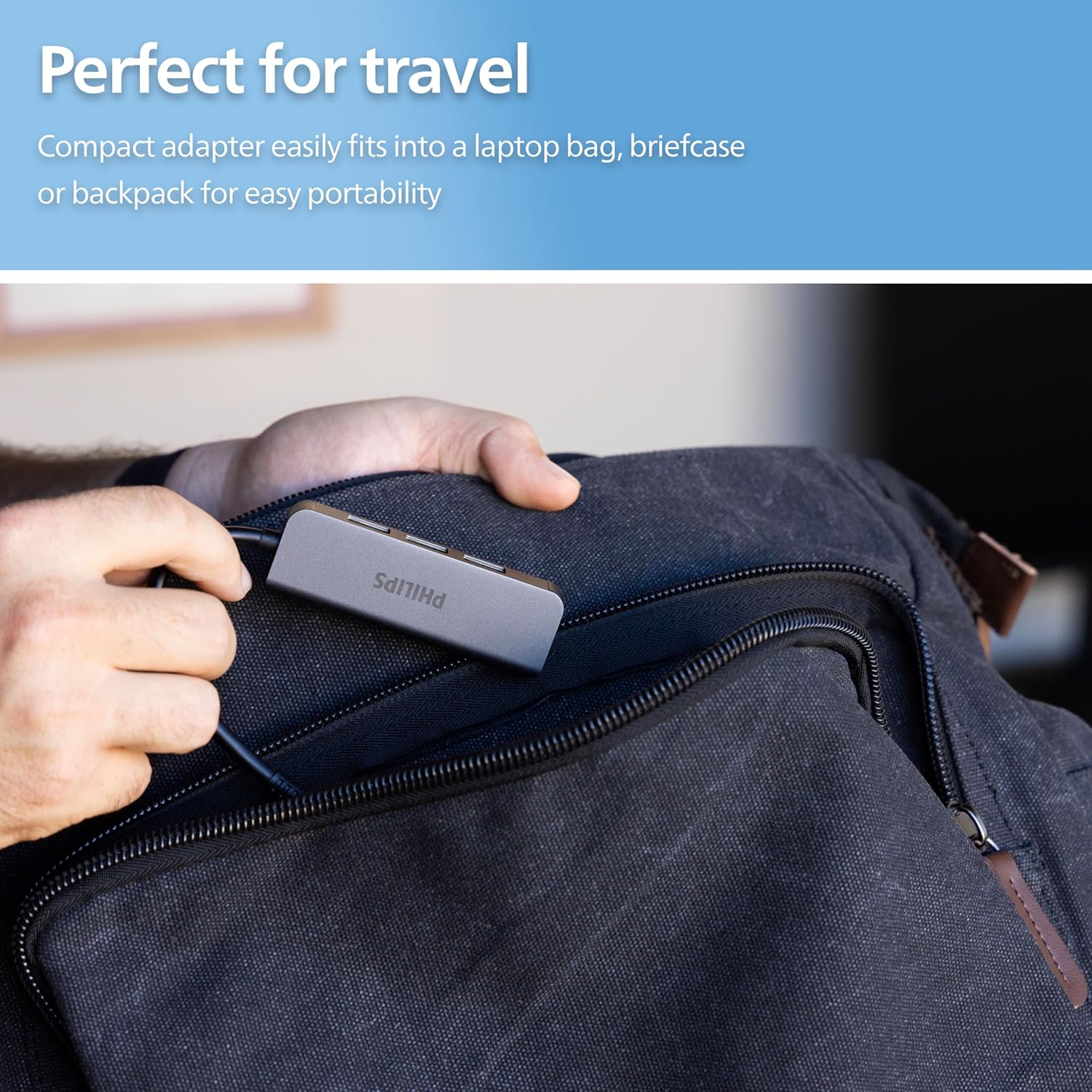 Philips USB C to USB Hub for Laptop, 4 USB 2.0 Ports, USB C Hub Multiport Adapter for MacBook Pro, MacBook Air, 480 Mbps Data Transfer Speed, USB C Laptops Docking Station, SWL3573S/37