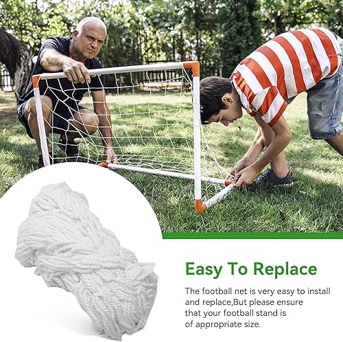 Miniatura 6 de Red de fútbol de 8 x 6 pulgadas, red de fútbol para niños para reemplazo de portería de fútbol, barrera de práctica deportiva de alto impacto para