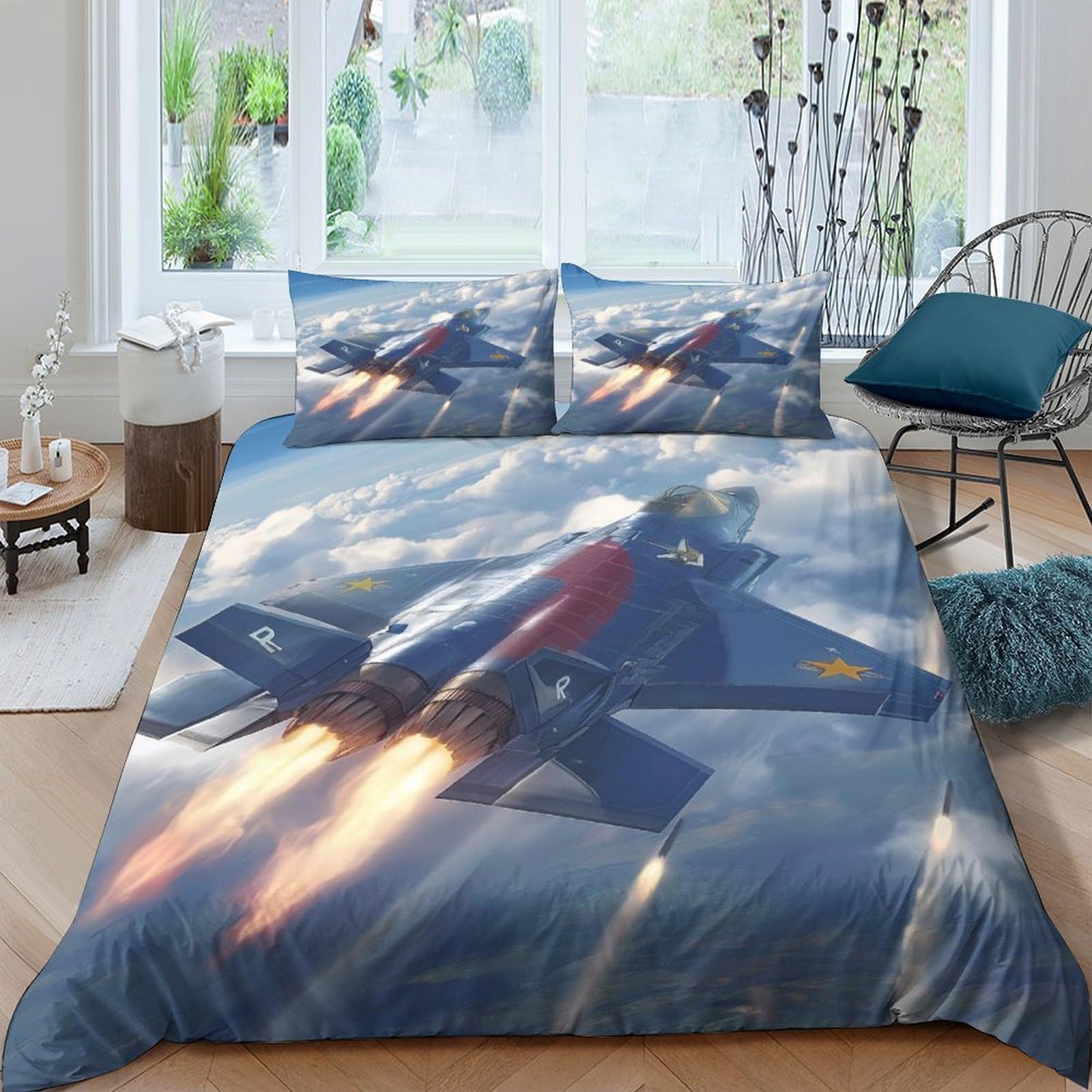 Housse de Couette Le Guerrier 3D en Microfibre Respirante et Douce