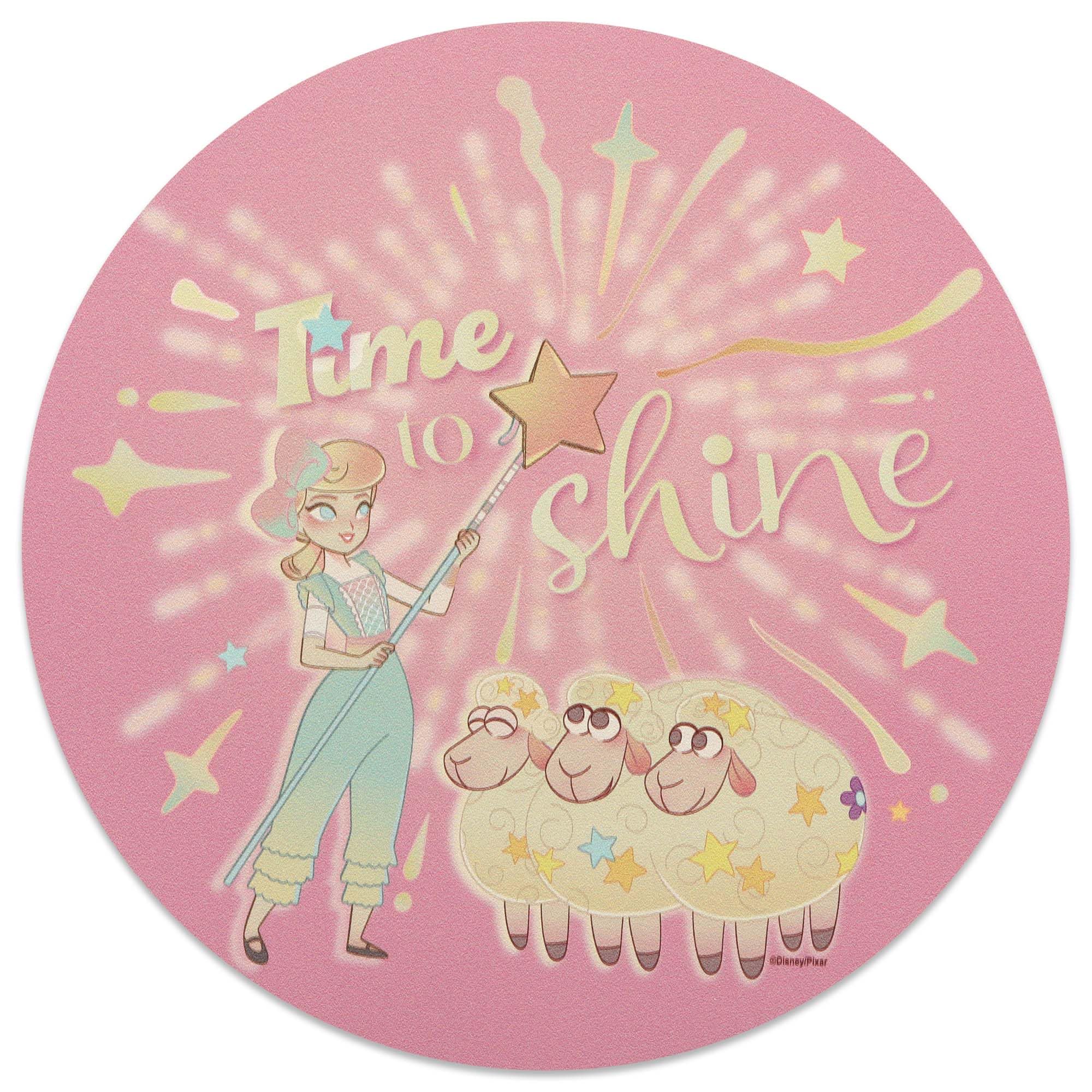 Disney Pixar Toy Story Bo Peep Time to Shine Wood Wall Decor - Cute Bo Peep and Sheep Sign for Bedroom or Playroom