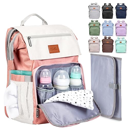 Miniatura 17 de PILLANI - Mochila grande para llevar pañales de bebé, para viajar, cambiador incluido, producto esencial para recién nacidos, artículos para mamá,