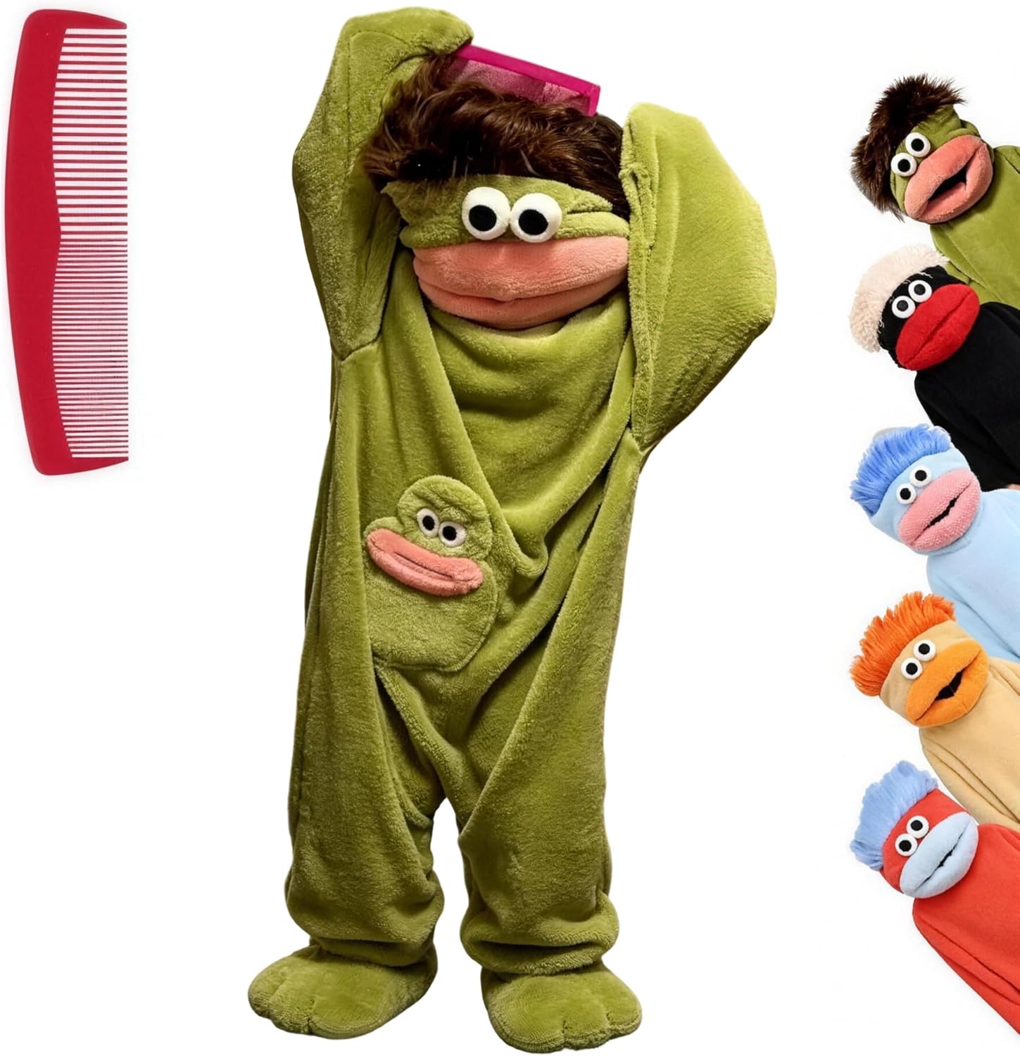 Big Mouth Monster Onesie Silly Monster Onesie Plush Onesie Pajamas Cozy Home Loungewear (No Shoes Included)