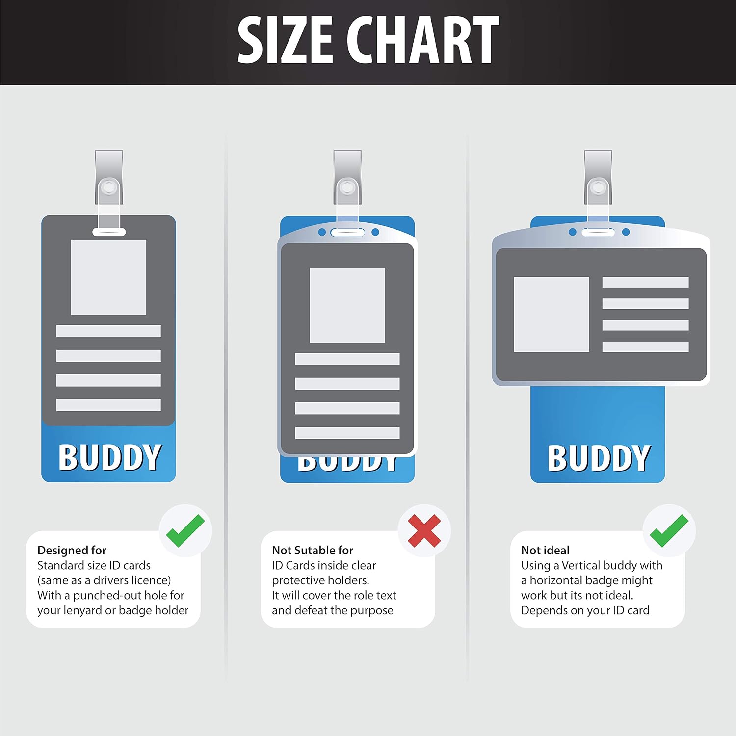 Custom Image Badge Buddy - Vertical - Create Your own 100% Custom Badge Buddy to Stand Out