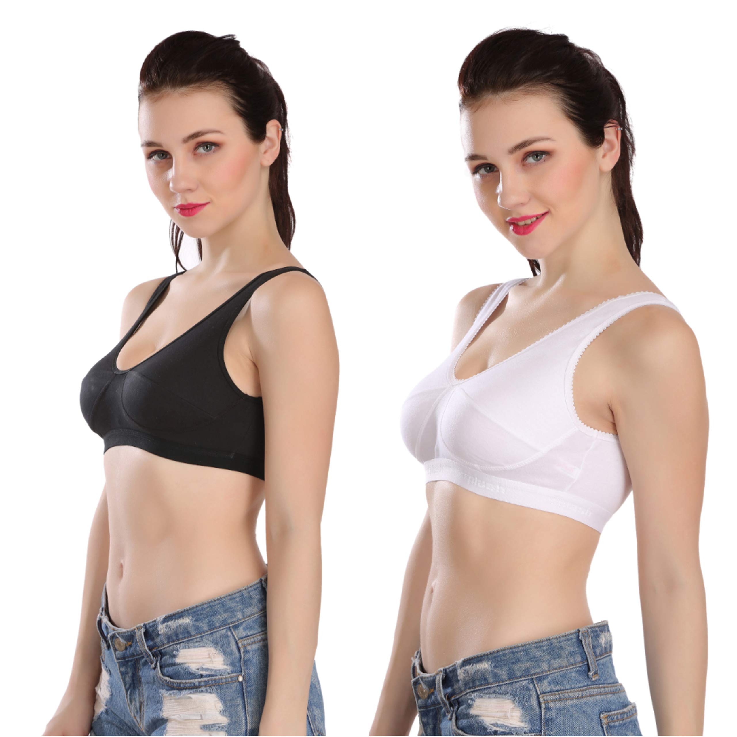splash Women's Cotton Non-Padded Non-Wired Sports Bra (Pack of 2)-picture-8