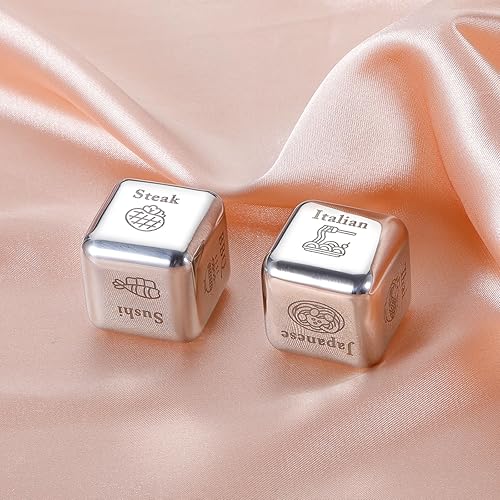 Miniatura 5 de 2 dados de decisión de alimentos, regalos divertidos para novio, novia, aniversario para él, ella, regalos de cumpleaños, día de San Valentín, para