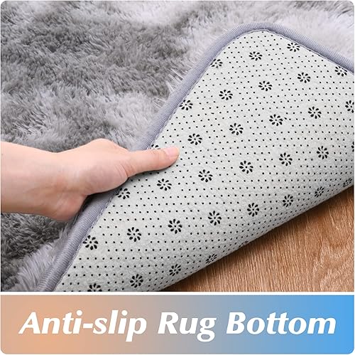 Miniatura 5 de QXKAKA Alfombra peluda para sala de estar, 8 x 10 pies, esponjosa, suave, para interiores, grande, lavable, moderna, para decoración del hogar,