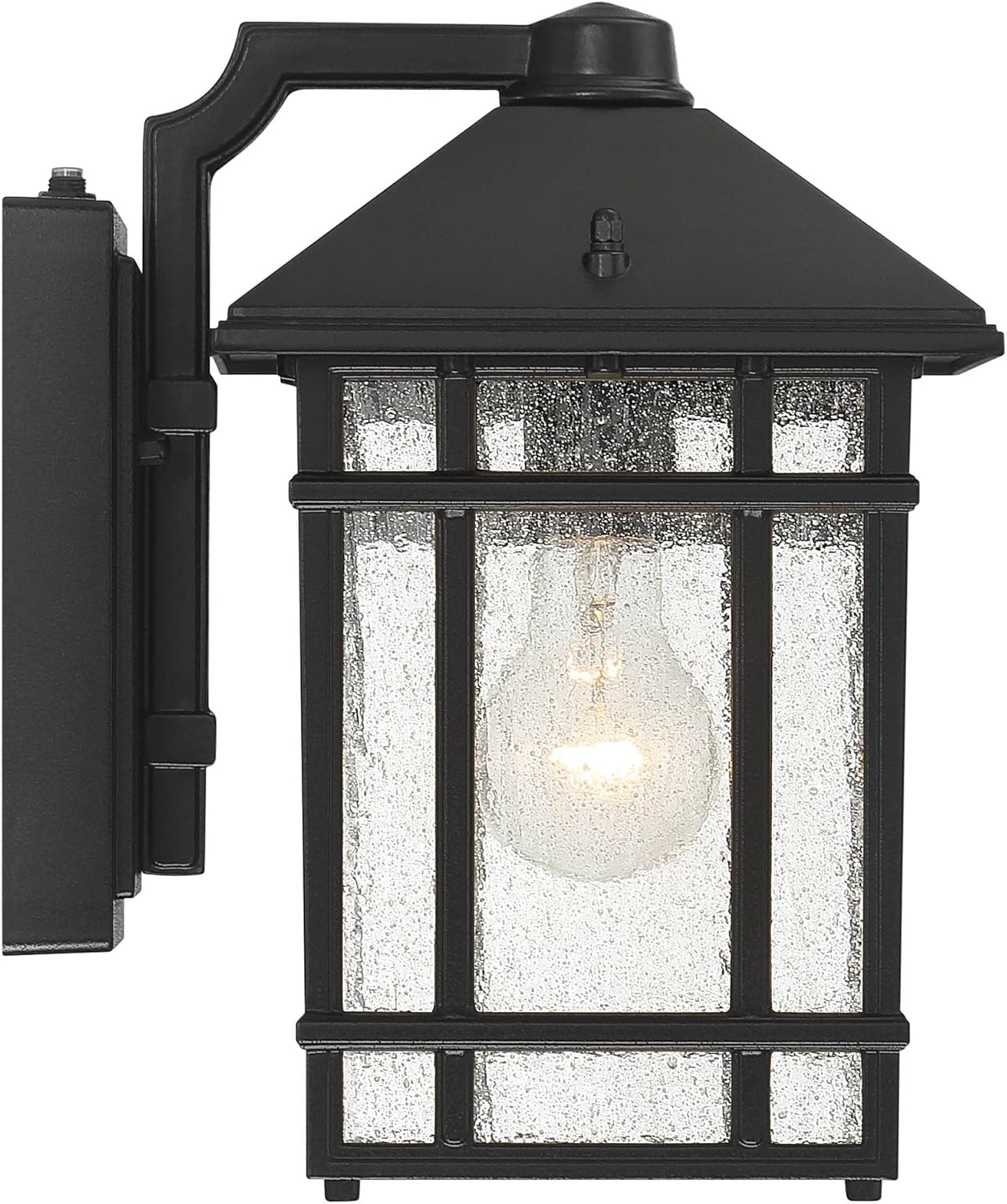 Kathy Ireland Jardin du Jour 11" H Black Dusk to Dawn Outdoor Wall Light