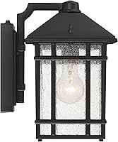 Vista 6 de kathy ireland Jardin du Jour - Lámpara de pared para exteriores (11 pulgadas de alto), color negro