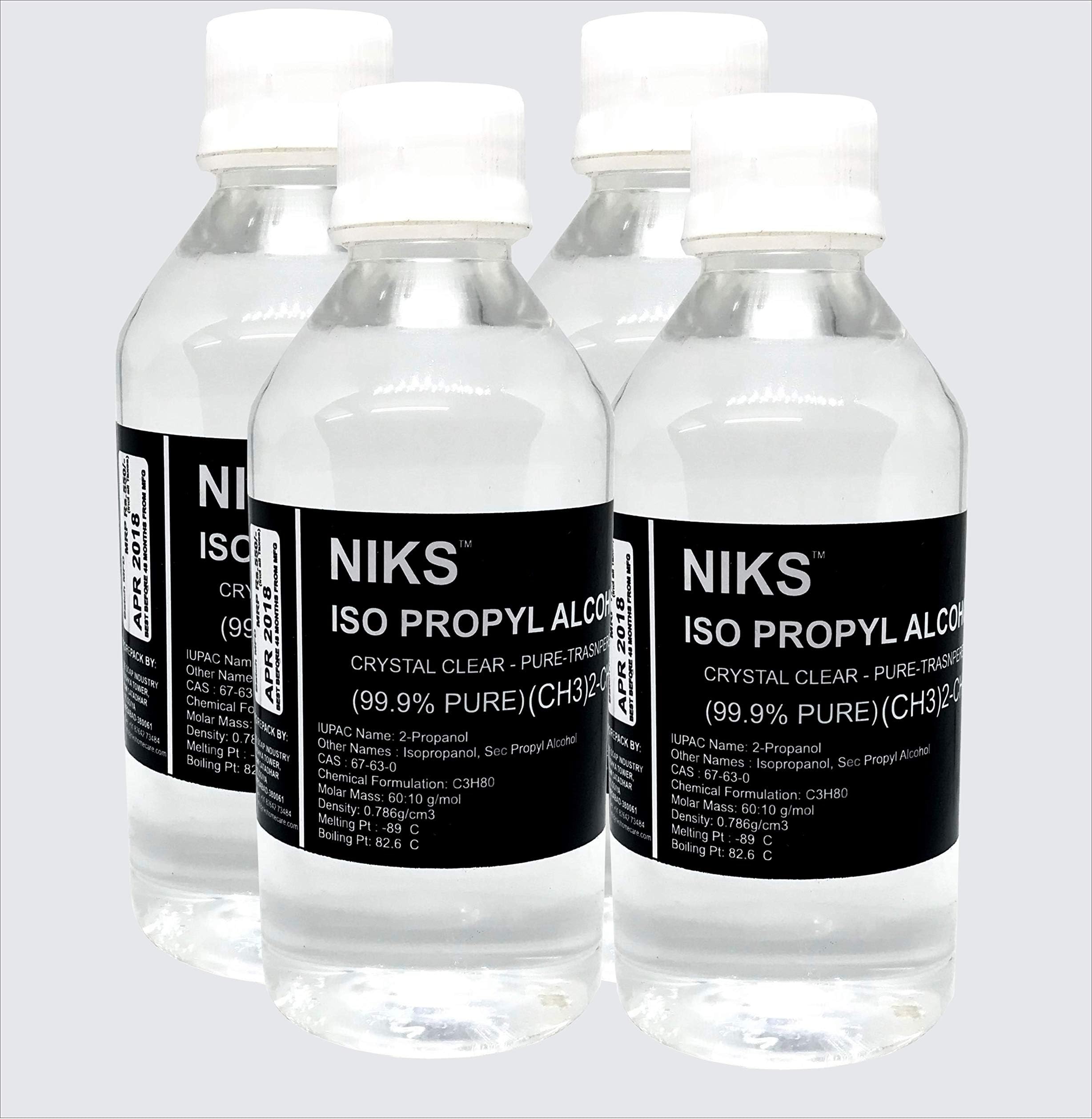 Niks® IPA Iso-Propyl Alcohol 99.9% [(CH3)2-CH-OH] CAS: 67-63-0, 250ml | Premium Laboratory Grade | Pure without mixing. (4)