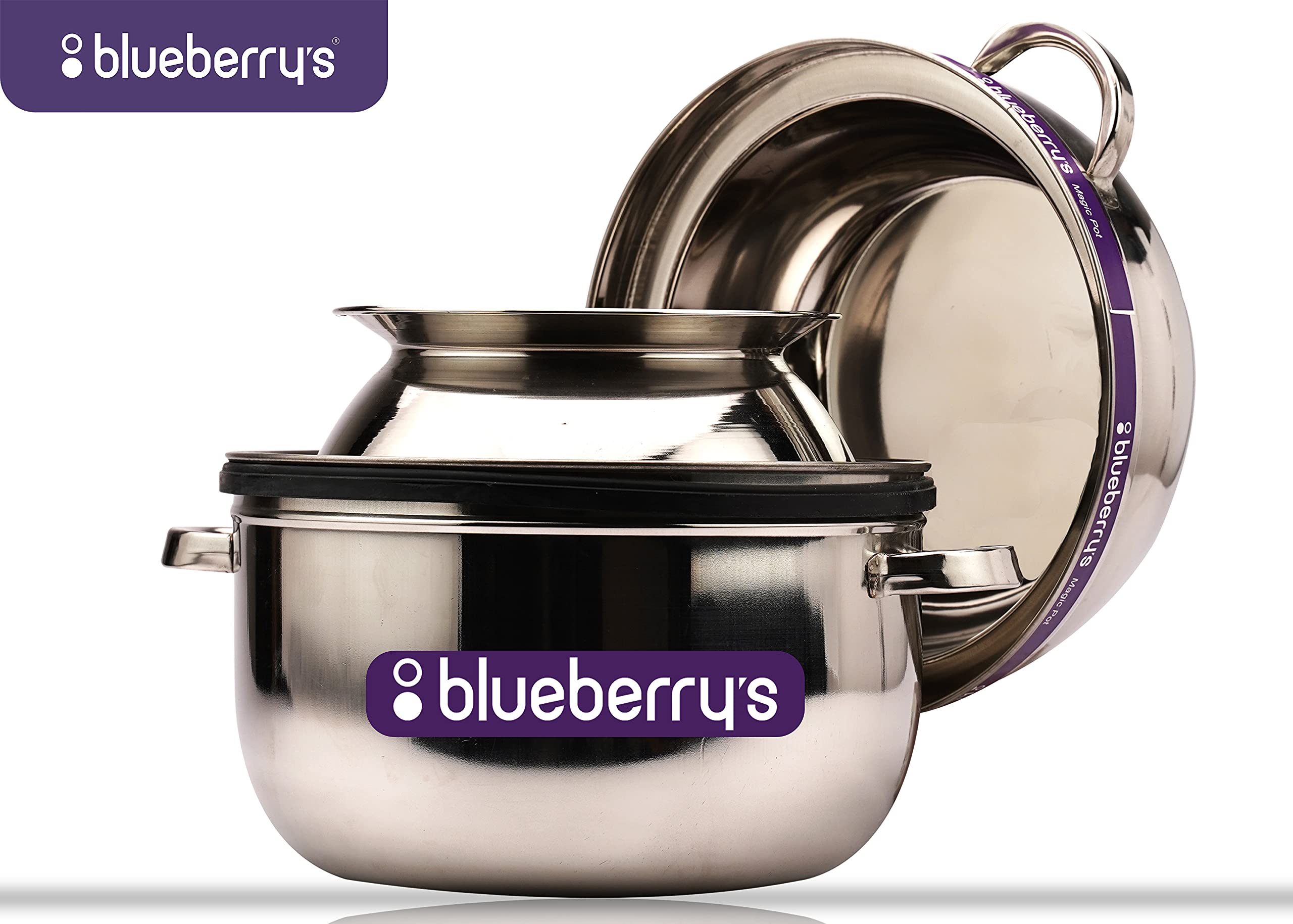 Buy Blueberry's 1.5 Kilogram Double Layer Stainless Steel Thermal Rice