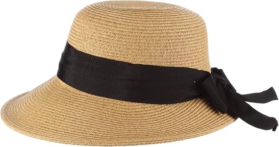Scala Women's Paper Braid Hat with Dimensional Brim