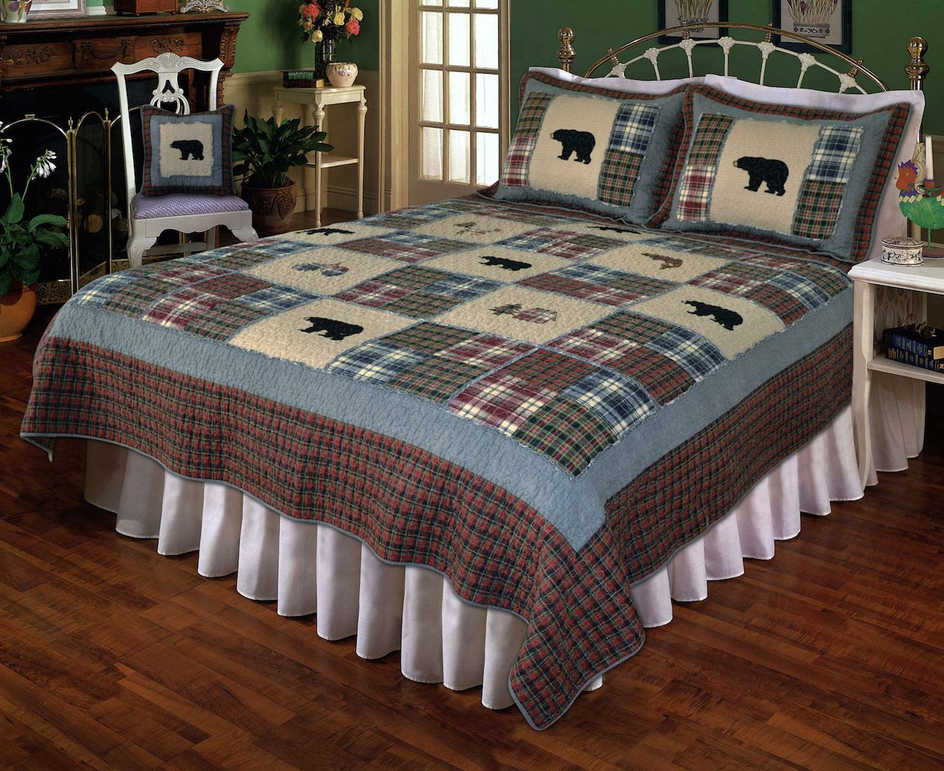 Elegant Decor Smoky Mountain Cotton Western Patchwork Quilt Collection (Super King Quilt 118