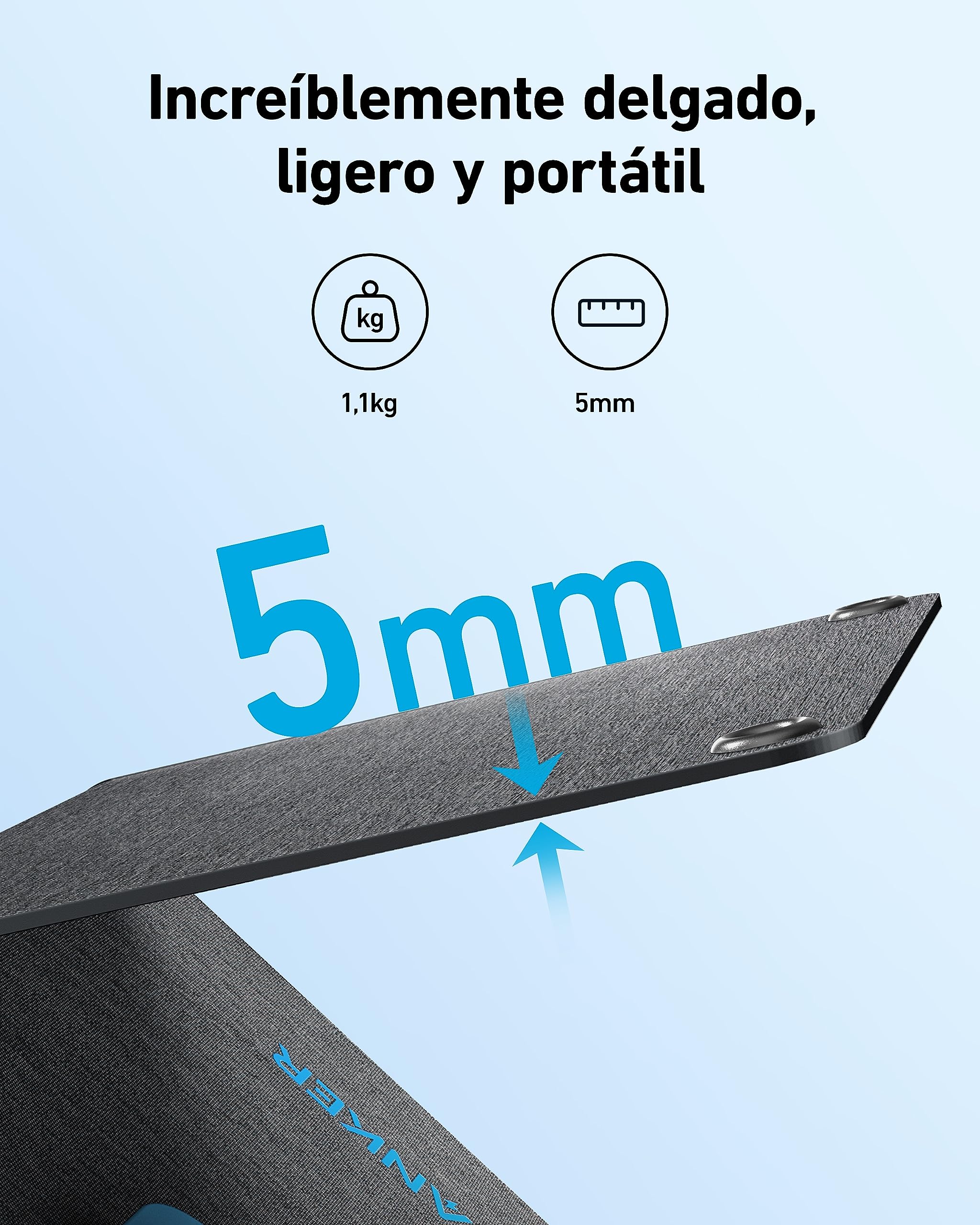Anker Solix PS30 Panel Solar, Cargador Solar Plegable Portátil de 30W, Resistencia al Agua y al Polvo IP65, Carga Ultrarrápida, Carga 2 Dispositivos al Mismo Tiempo, para Acampada, Senderismo y