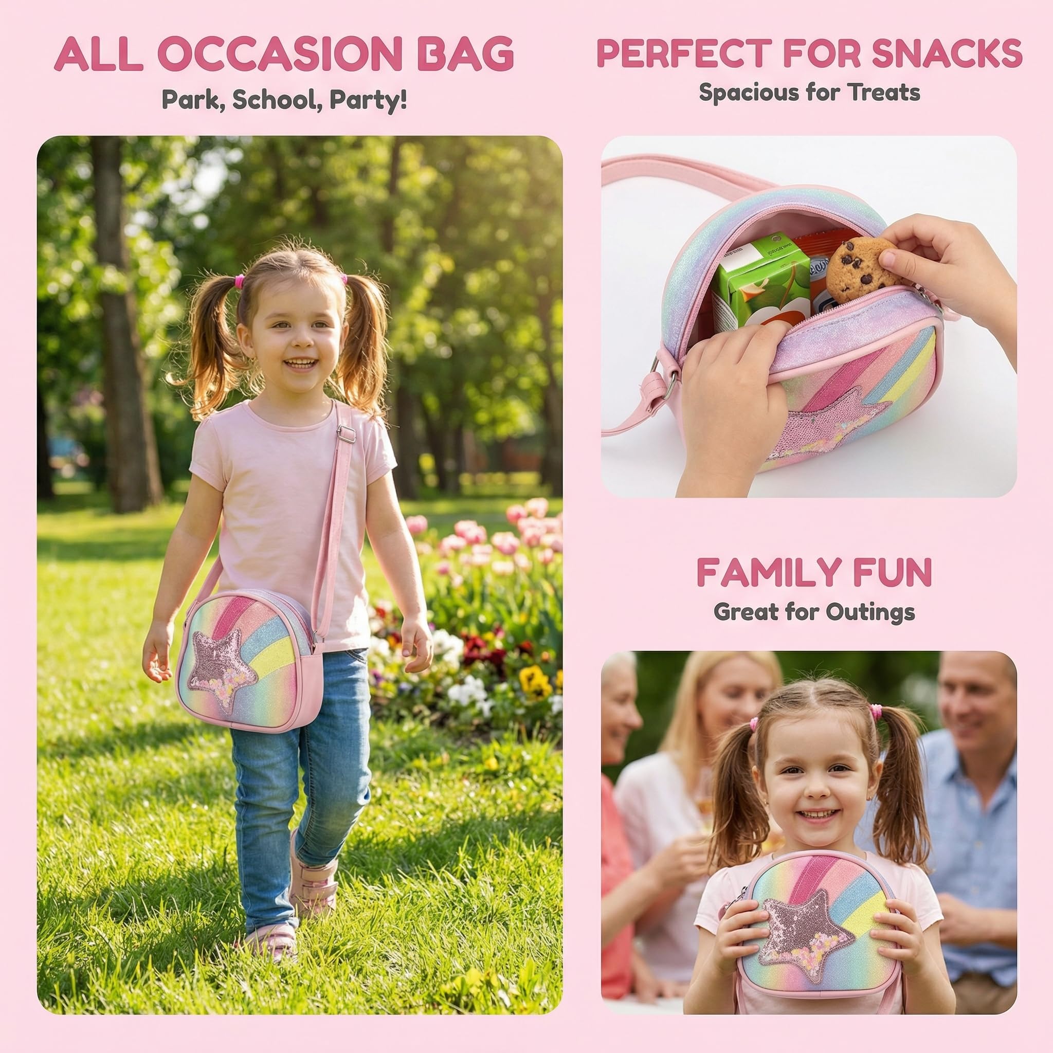 Borse per bambini in rosa chiaro