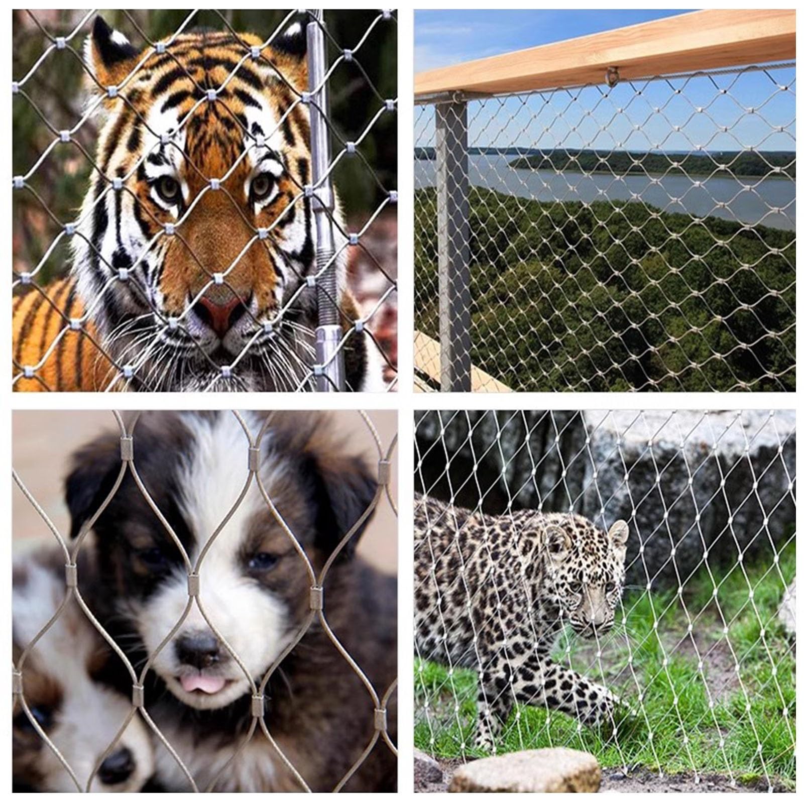 Rete da recinzione per cervi – Rete sicura per la prevenzione delle cadute ad alta quota (1,2x) – Protezione esterna sicura per animali domestici e bambini
