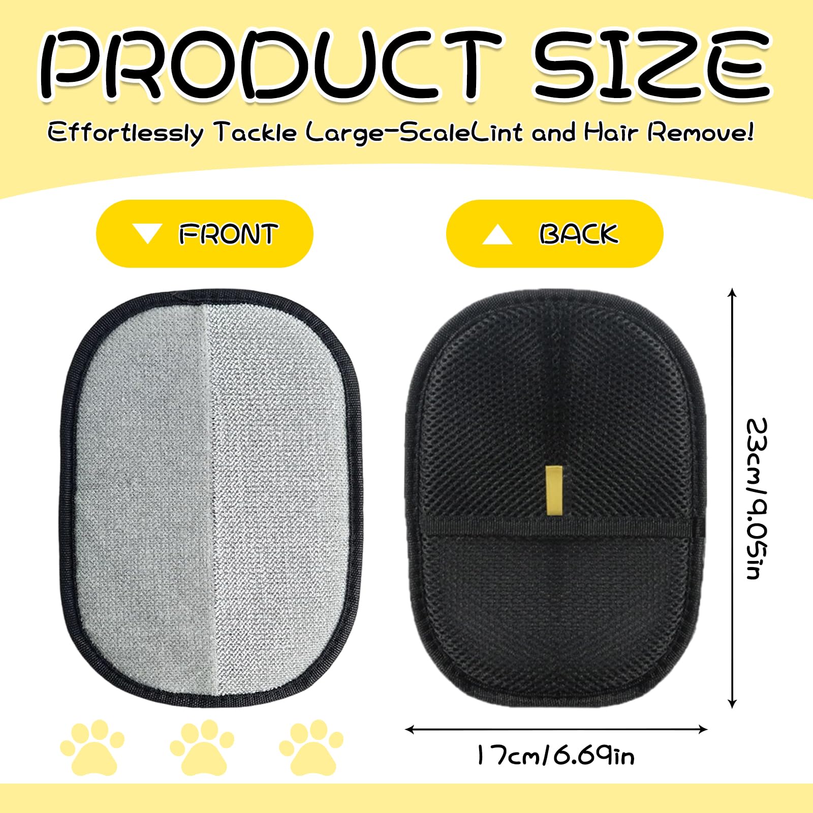 WiseJoy 3 Pack Pet Hair Removal Gloves, Double Sided Cat Grooming Glove Static Removal Gloves Pet hair,Reusable And Versatile Cleaning For Dogs & Cats, Deshedding, Hairdressing, Breathable - Image 2