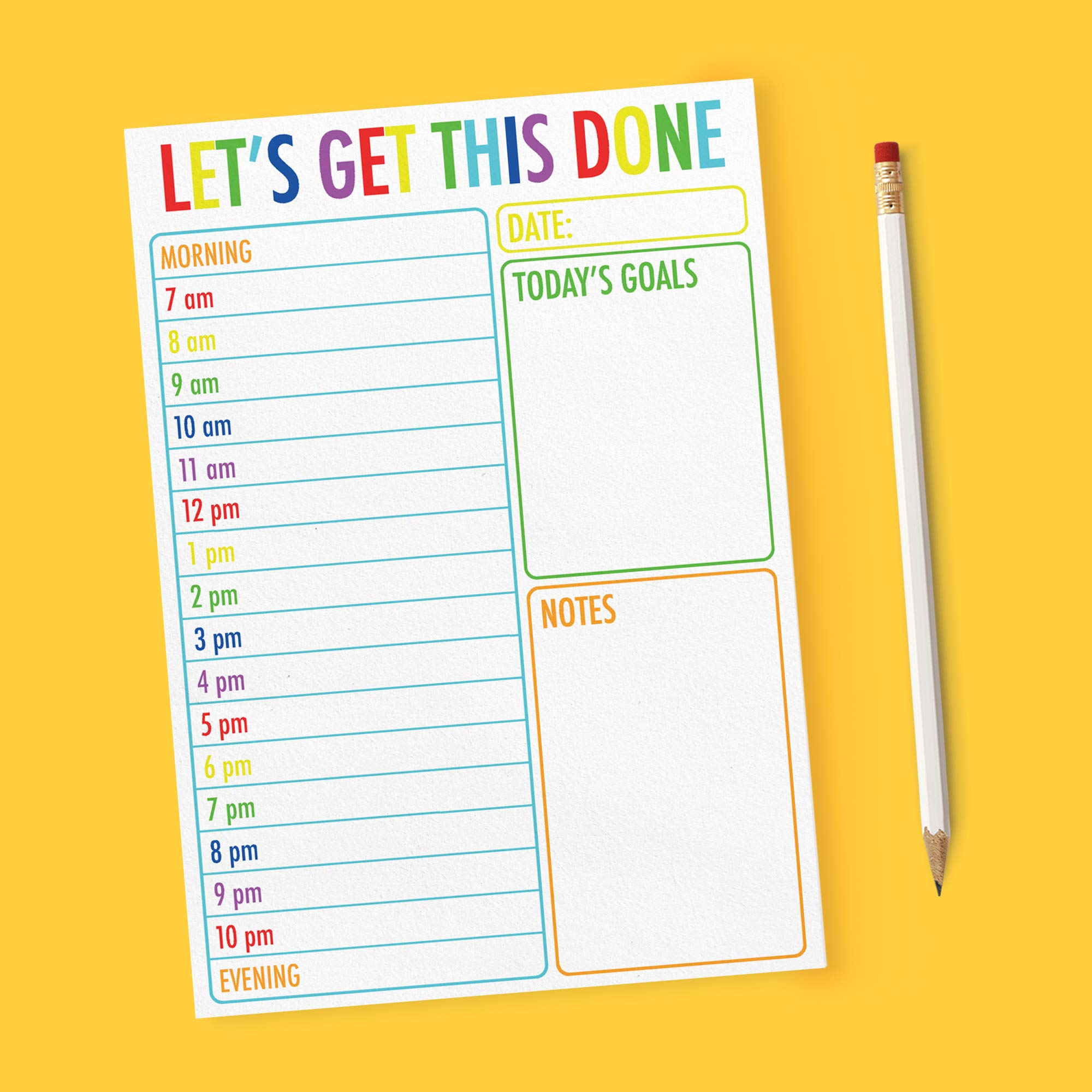 Daily Planner - Let's Get This Done - Hourly Planner - Student, School Work, Revision, Office, Work, Uni Planner - Birthday, XmasGift