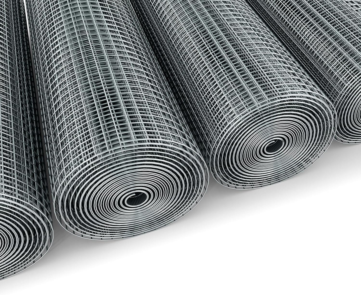 Malla Metálica Electrosoldada Galvanizada. Perfecta para plantas y animales, múltiples usos. Rollo 1x5 m. Hueco 20 mm. Grosor del Cable 0.9 mm. Plateado