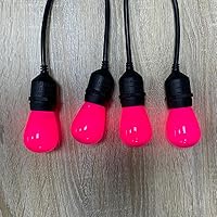 Vista 5 de 15 bombillas de repuesto S14, rosa cerámica, incandescente de 11 W, base mediana E26