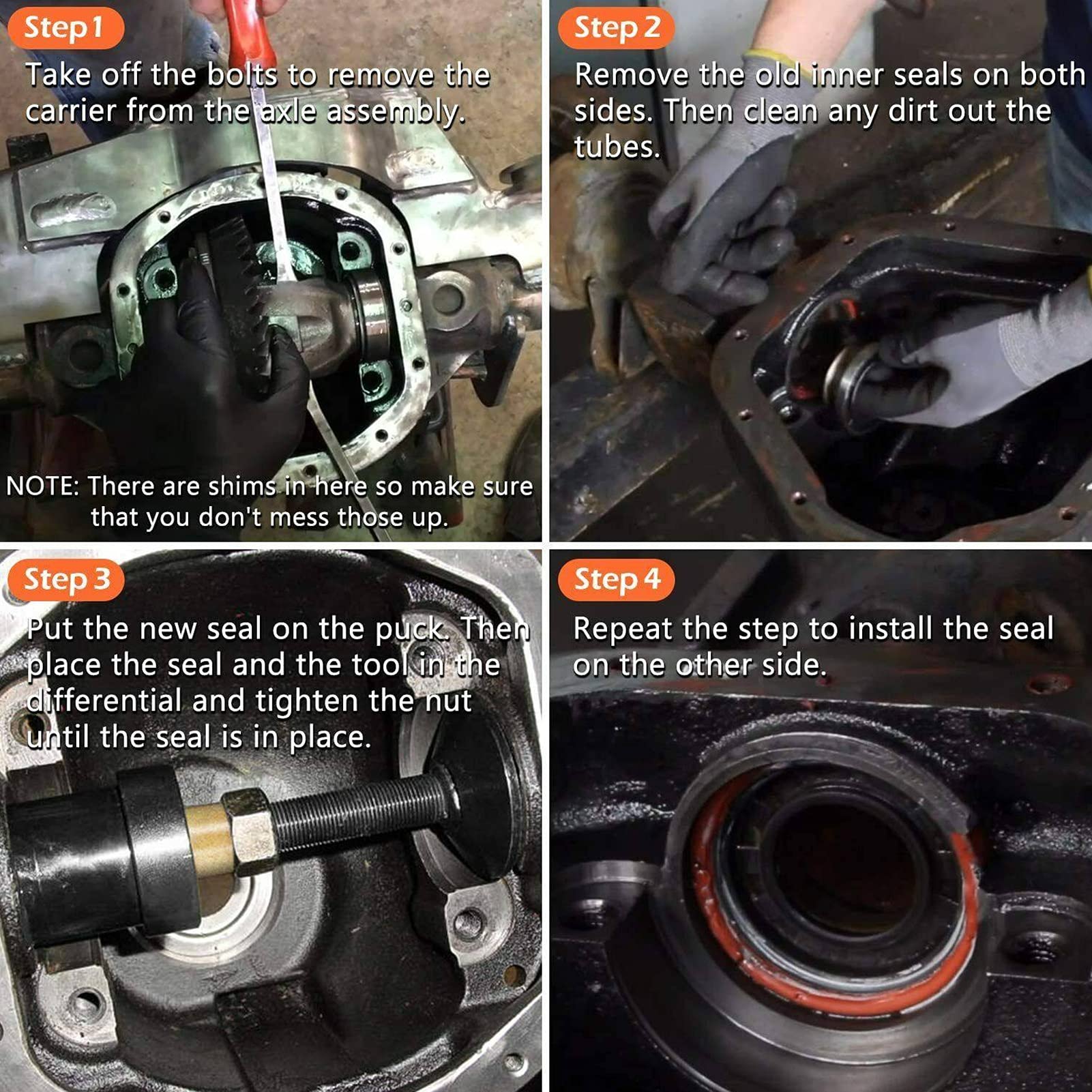 DPHXF Binnenas Side Seal Installatie Tool Compatibel met Dana 30/44/60 Assen Voordifferentiëlen