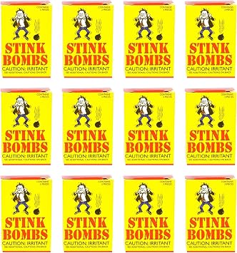 Rhode Island Novelty Stink Bombs | 3 Glass Vials Per Box | 12 Boxes Per Order