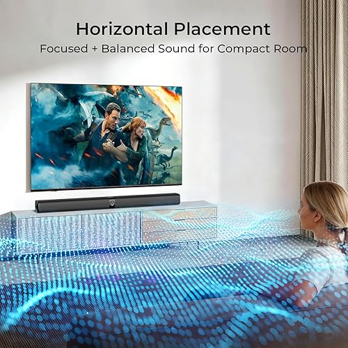 Miniatura 3 de Barra de sonido para Smart TV, barra de sonido de 80 W con conexión Bluetooth/ARC/Opt/AUX, aumento de volumen dinámico, 3 modos de ecualizador