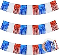 Vista 27 de BEISHIDA 3 paquetes de 9.1 metros de guirnalda de flecos de lámina metálica de oropel, serpentinas brillantes de color oro rosa para colgar