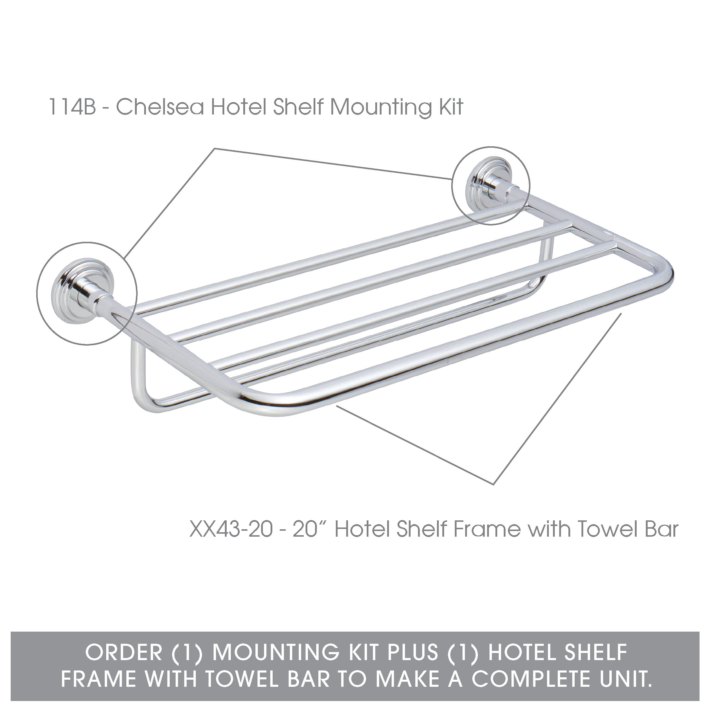 Amazon.com: Ginger XX43-24/PC Hotel Shelf, 24