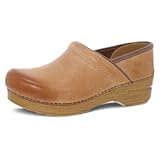 Women’s Professional Slip-On Clogs –Rocker Sole and Arch Support for Comfort-Ideal for Nursing, Food Service, Healthcare Honey Distressed 8.5-9 M US