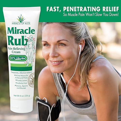 Miniatura 8 de Miracle Rub Crema para aliviar el dolor con 42 aloe tubo de 8 onzas paquete de 2