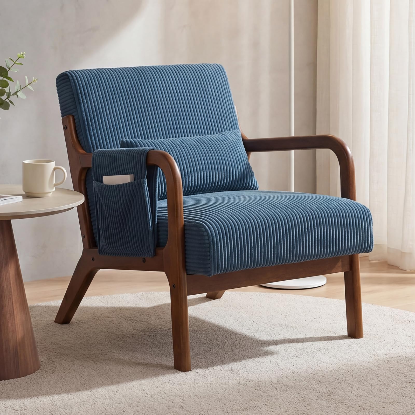 View 1 of ***FACTORY SEALED - OPENED FOR INPSECTION***DUMOS Accent Chairs Set of 2, 17'' Seat Height Armchair with Side Pocket