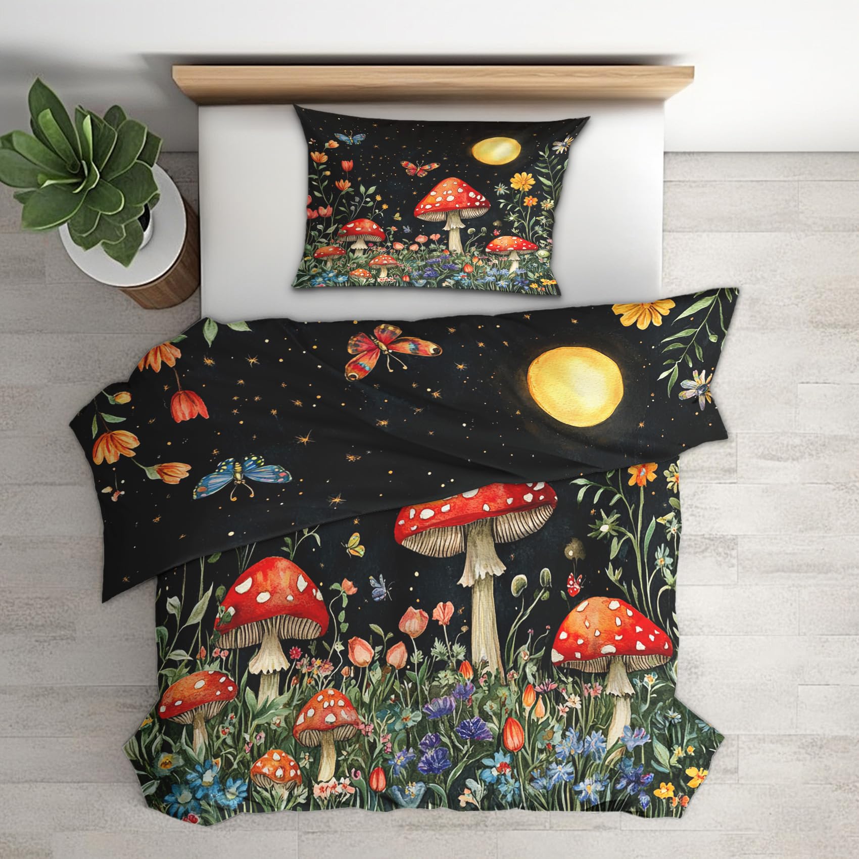 Parure de lit réversible 140x200 avec fermeture éclair pratique